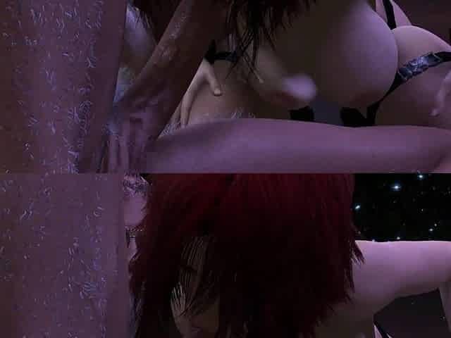 Marvel Ebony Widow jumps on a jock l CG animation Manga [Movie two]