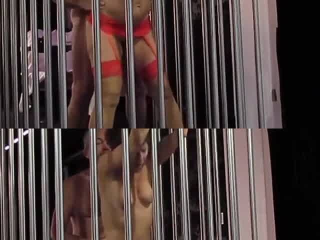 prise dans la caage du club libertin