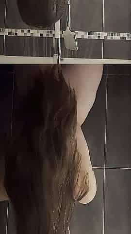 White hotty showering