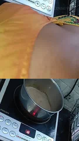 Making Tea in Hot Blouse