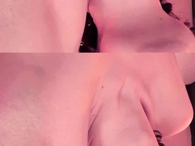 Busty brunette solo masturbation