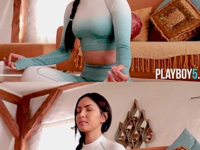 Hot petite body Oriental sweetheart shows off her petite titties and firm booty