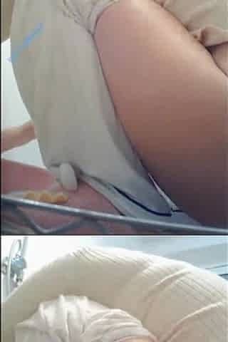 Chinese college student taking a shower in the dorm bathroom (Part 3 of 4).