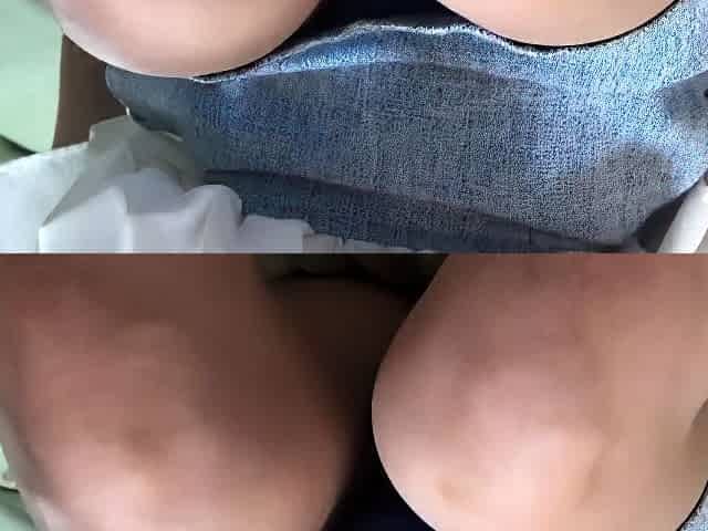 Japanese Girl Titjob and Blowjob for Older Man in Bathroom