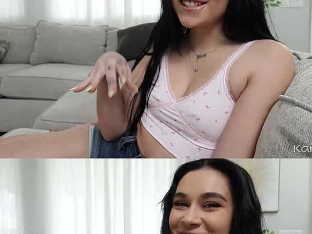 Hot pov porn: Sexy brunette Delilah Dagger pleases my cock with her pussy and mouth