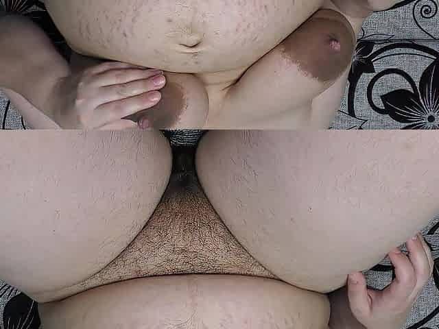 My breasts now are lactating and my hirsute twat willing for some other impregnation!