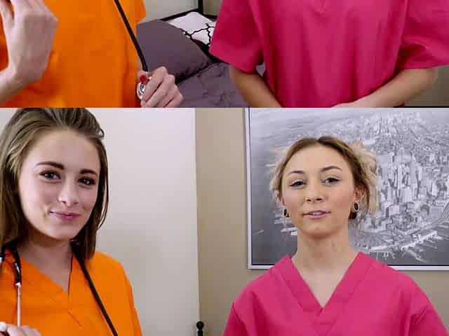 Nurse teen stepsis fucks stepbro at work