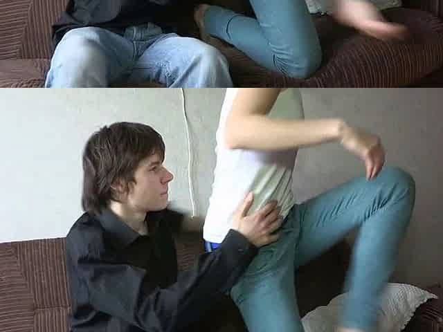 Hot black haired amateur russian teen in homemade sex