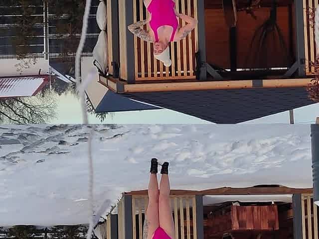 Swingers. Two Married Couples Play in the Snow Naked. the Women Pee in the Snow and the Men Lick It off.