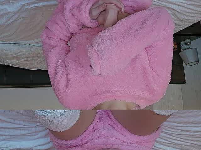 JOI on a vibrator in fleece outfit