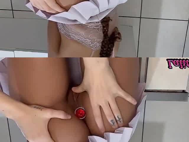 My much loved student, after class, is tutored to take everything in her booty.