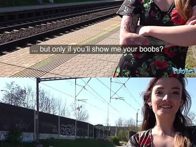 Public Agent Tattooed hawt minx Kylie cums on dick