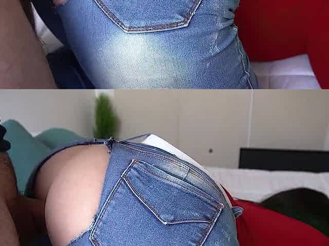 WHAT BOOTY! I bang my sister's most excellent ally throughout ripped jeans