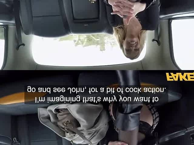 Bust blonde gets roughly fucked by her stepson who is a taxi driver