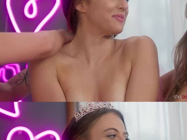 Sensual Gia Derza Madelynn Mae and Whitney OC share passionate princess party