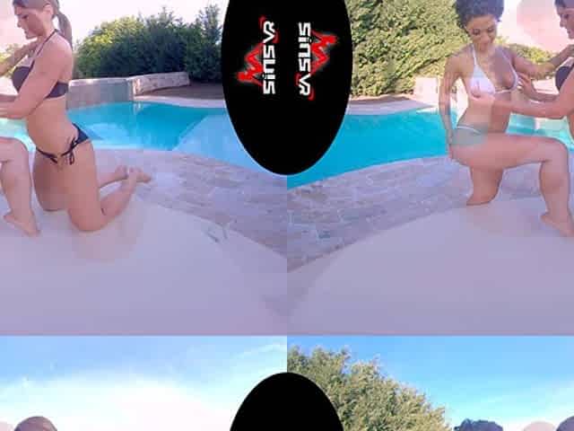 Kitana Lure & Stacy Bloom - Pool Games; Lesbian Voyeur 3d Porn