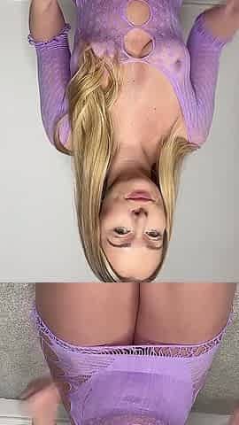 Lilac Dress Vibrator Orgasm