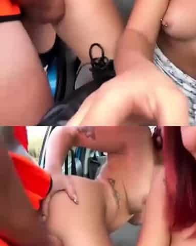Two Italian sluts share facial after hard outdoor pounding l