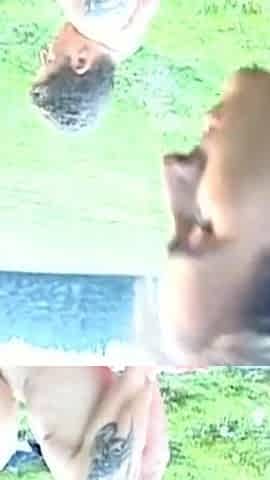 Outdoor Group Bang with Dripping Cum and Sloppy Blowjobs