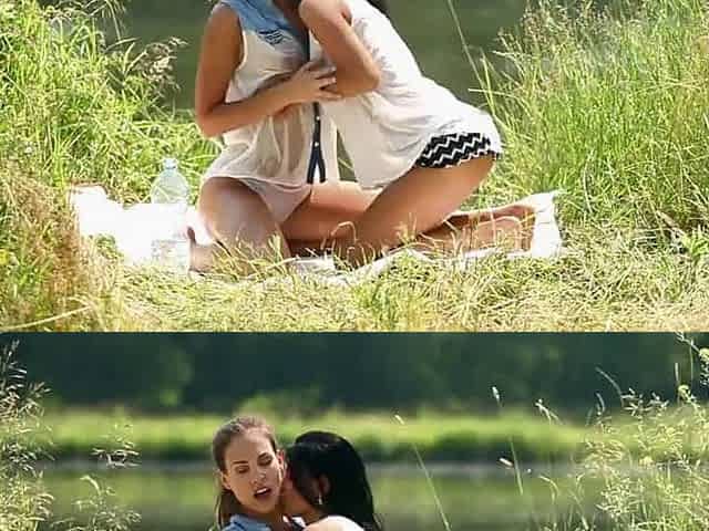 Tow lesbian outdoor fucking