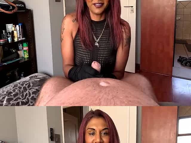 Indian Girl Gives Bwc A Handjob With Satin Gloves Till He