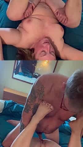 Mature Big Tits, Pretty Feet Fucks Hard