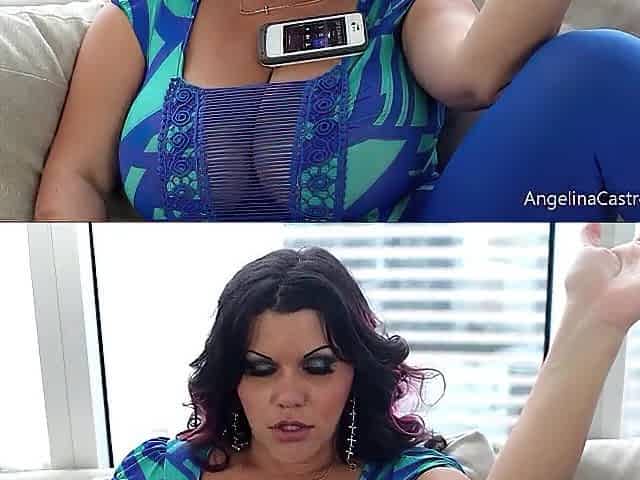 Angelina Castro Removes That Fucking-rubber To Take His Cum On Her Breasts!