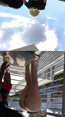 Cheating wife big ass bbc balcony