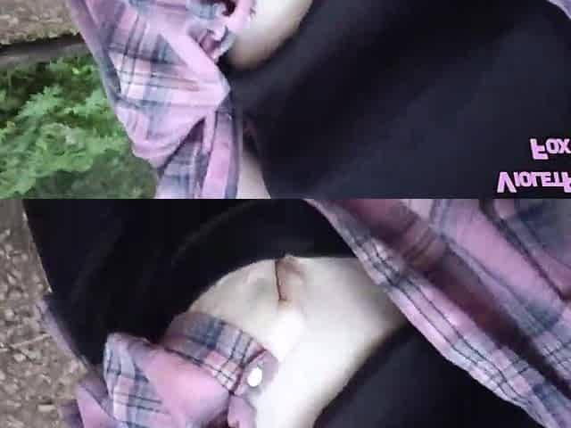 Risky Solo Public Nudity in the Forest