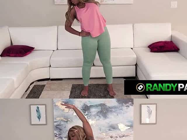 Curvy Black Girl Kaiya Rose Shows Her In nature's garb Stretches And Yoga