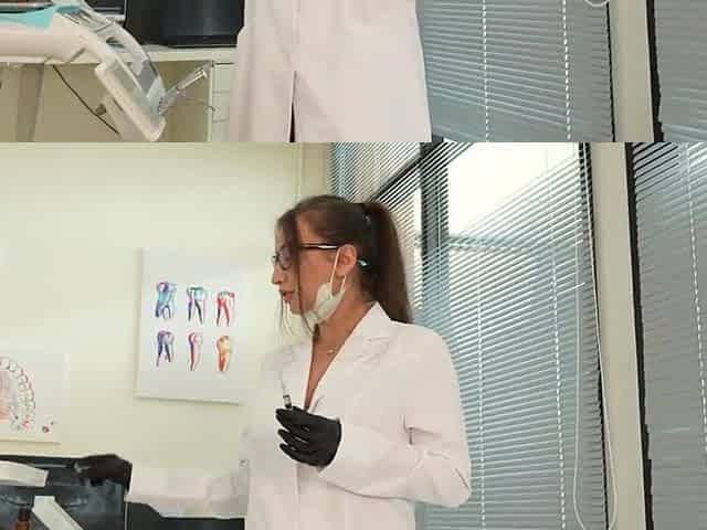 The dentist doctor banged the patient in the dental office! Cowgirl, Doggy, BJ
