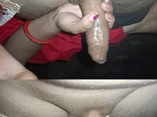 Handjob with Oily Massage Huge Cock