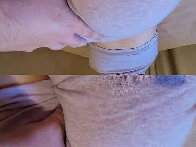 Rubbing Wang against Stepsis's Large Butt after Caught Her in My Room