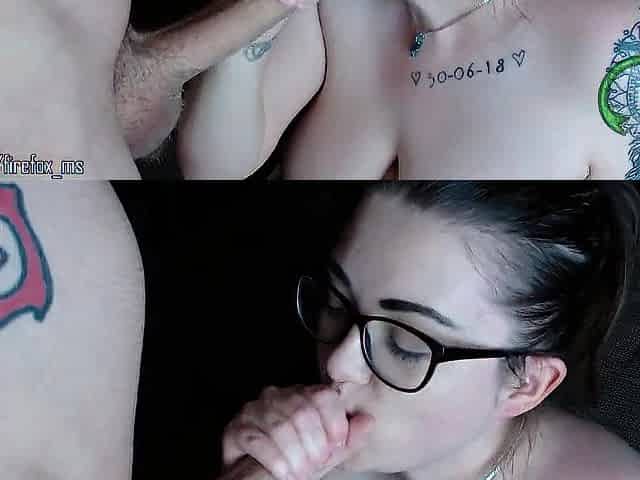 Vixen sucks the Spunk without my Shlong