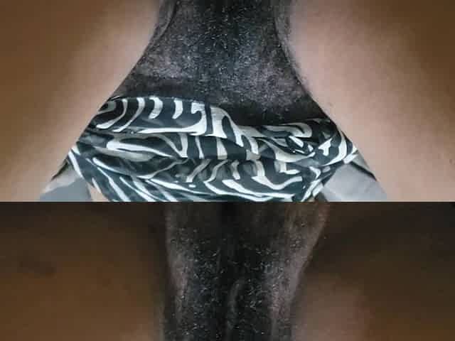 Big Pussy Fucking to Ass with a Massive Hairy Between Legs