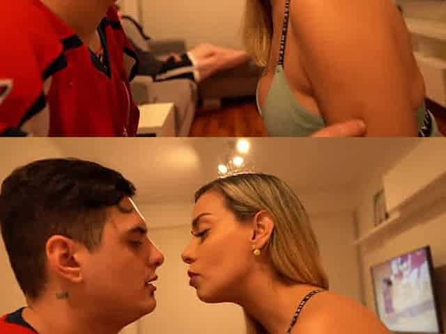 Macho chokes on GIANT COCK after telling him about her dirty fantasies