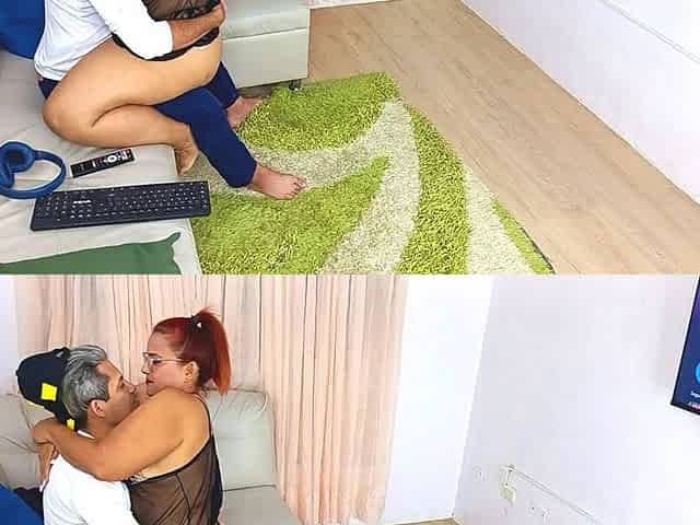 BBW Stepmom Gets Cock From Her Stepson on the Couch