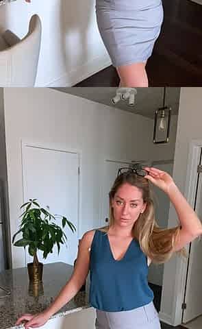 Amateur blonde babe masturbates on cam