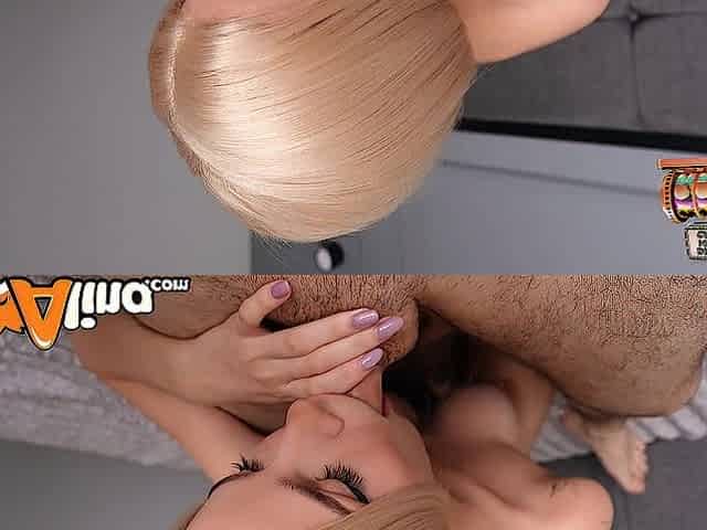 His penis almost exploded when this babe put her hair tie on it - Fox Alina