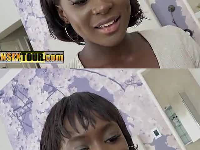 Hawt black playgirl drank large rod and enjoyed hardcore twat banging