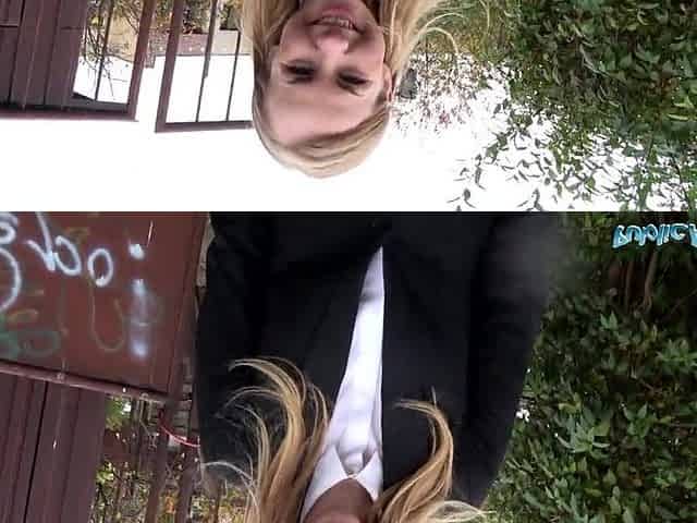 Public Agent Cute Golden-haired Russian chick drilled throughout tights