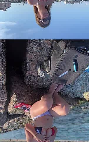Exhibitionist Wife Flashes at Public Beach