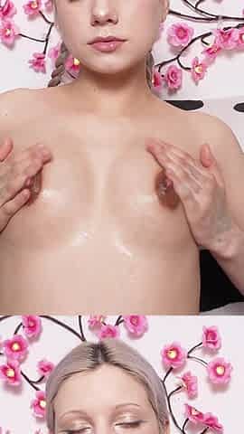 This Babe's Meaty Breasts and Tight Nipples Make Me Cum, Pussy Fuck with a Dildo!