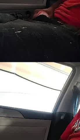 In the car