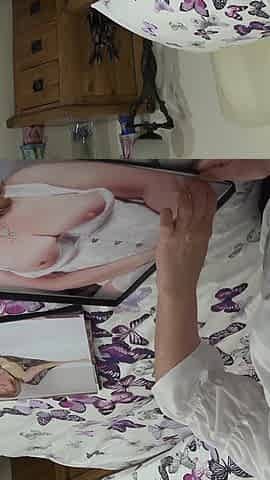 White lingerie and glass dildo's