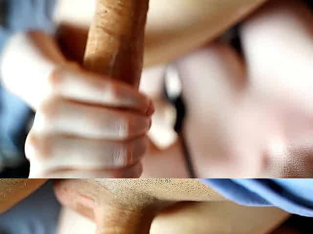 Seine erste Besamung**Lukas spritzt voll auf meinen Prallarsch,German Teen