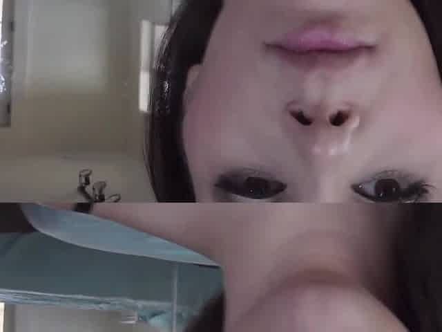 A beautiful brunette suddenly developed a strong desire to lick her husband's ass