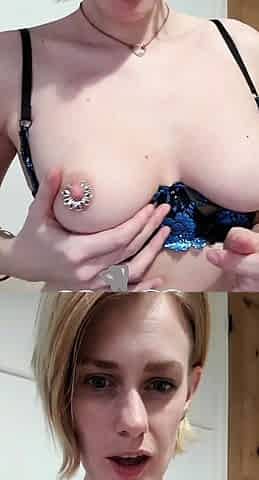 Amateur blond girl with big boobs getting fucked
