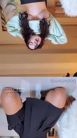 Cute curly brunette solo webcam masturbation