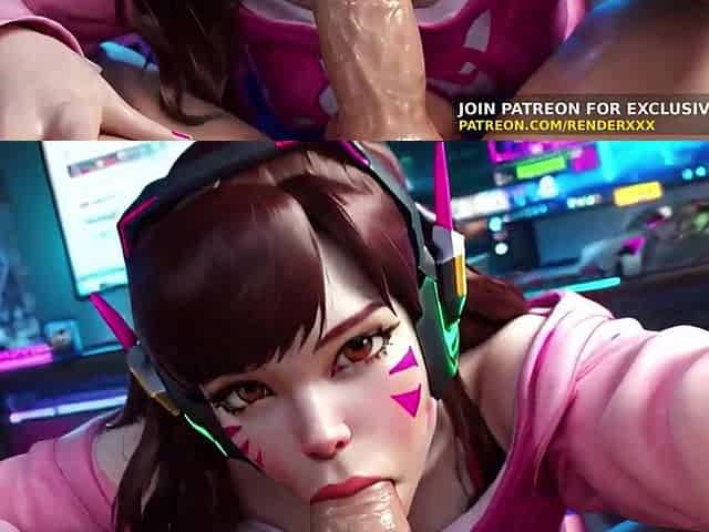 Overwatch D.va - POV Oral pleasure Titfuck